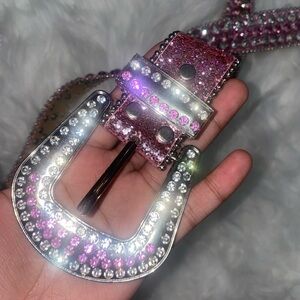 Pink Rhinestone Belt